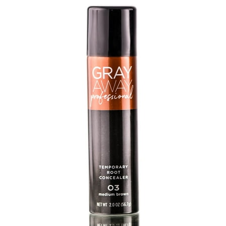 Gray Away Professional Temporary Root Concealer - 03 Med Brown / 2 oz