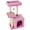 Pink, variant on Cute Cat Tree Kitten Tower For Indoor Condo Sisal Posts With Jump Platform Furniture Activity Center Play House Smoky Grey