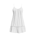 thumbnail image 5 of ZHYou Beach Cover Ups for Women with Spaghetti Strap Swimwear Summer Bikini Bathing Suit Comfy Lightweight Dresses White S, 5 of 7