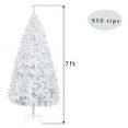 thumbnail image 2 of 7ft Artificial White Christmas Tree, Easy Assembly, Metal Base, Fake Christmas Tree for Home Office Party Decoration Indoor and Outdoor, Holiday Christmas Tree 7 ft,950 Tips, 2 of 7