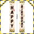 thumbnail image 2 of Mocsicka Construction Birthday Party Banner Happy Birthday Porch Sign Construction Birthday Door Decorations, 2 of 6