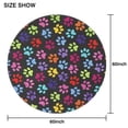 thumbnail image 6 of Colorful Animal Footprints Round Tablecloth 60"x60",Wrinkle Wipeable Table Cloth for Kitchen Dining Room Picnic Patio Party, 6 of 6