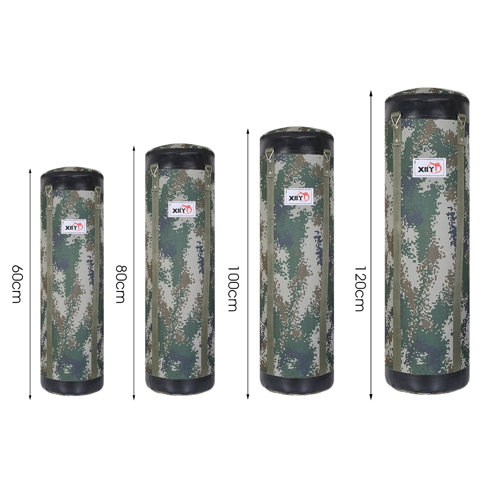 Canvas Boxing Bag Hanging Design High Strength Good Toughness Empty Punching Bags for Gym -Green,120cm