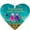 Blue I, variant on Handmade Heart-Shaped Sea Glass Friendship Ornament, 8cm Recycled Glass Decor for Home, Office, or Gift, Eternal Friendship Keepsake and Sustainable Decoration