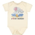 thumbnail image 3 of Inktastic I Love My Mommy Cute Elephants with Moon and Stars Boys or Girls Baby Bodysuit, 3 of 5