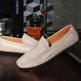 thumbnail image 2 of Mocasines de moda para hombre, zapatos formales para hombre, zapatos de negocios informales, mocasines beige, zapatillas planas para caminar (26 cm), 2 of 4