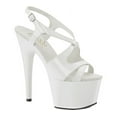 thumbnail image 2 of 7" Heel, 2 3/4" PF Criss Cross Slingback Sandal - Wht Pat/Wht, 6, 2 of 2