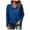 Blue, variant on Siilsaa Hoodies for Women Womens Hoodies Casual Long Sleeve Drawstring Pullover Tops Loose Hooded Sweatshirt with Pocket Brown,L