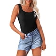 thumbnail image 1 of Chbgutlmr Débardeurs pour Femmes Col Rond Sans Manches Ajusté Couleur Unie pour Sortir Mode Été, 1 of 7