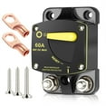 thumbnail image 1 of 60 Amp Circuit Breaker DC 12V-48V Fuse with Manual Reset Switch for RV Car Audio Boat Trolling Motor Stereo Audio, 1 of 8