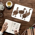 thumbnail image 3 of Duck Stencil Template 4 Ducks Template Plastic Duck Flock Painting Stencil Reusable Farm Animal Stencils DIY Decor Stencil for Painting on Wood Floor Wall, 3 of 9