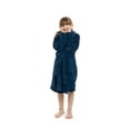 thumbnail image 2 of BC BARE COTTON Bare Cotton Kids Microfiber Fleece Shawl Robe - Girls - Navy Blue - XLarge, 2 of 5