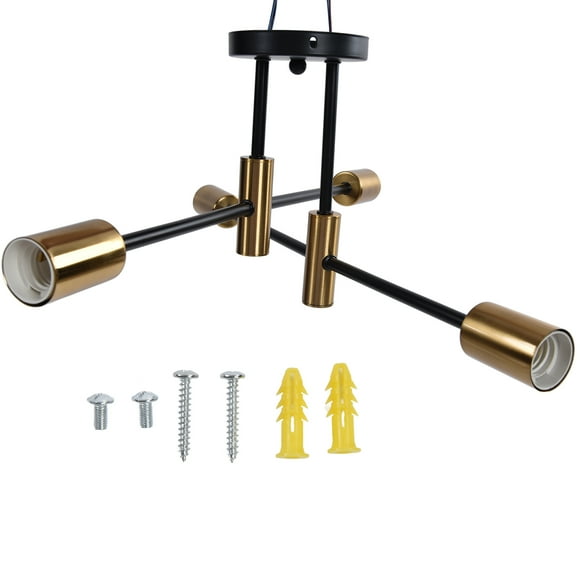 Lámpara de techo NikouMX 4 luces hierro forjado artesanía superior