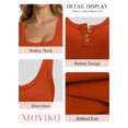 thumbnail image 4 of MOYIKO Women's Sleeveless Henley Tank Tops Ribbed V Neck Button Down T Shirts Summer Slim Fit Tee Tops, 4 of 7