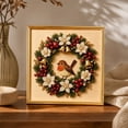 thumbnail image 6 of Christmas Diamond Art Kits for Adults, Golden Framed Pearl Bead Painting Kit, Winter Bird Pine Berry Wreath Textured Sparkling Handmade Decor for Home Office Holiday Use, 6 of 7