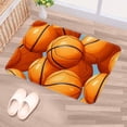 thumbnail image 5 of Basketball Non-Slip Polyester Door Rug, Machine Washable Door Carpet, Bath Rugs, 5 of 6