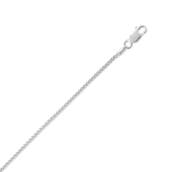 925 Sterling Silver French Wheat Chain 1.5mm Necklace Lobster Clasp Closure 30 Inch Chain Necklace for Women and Men