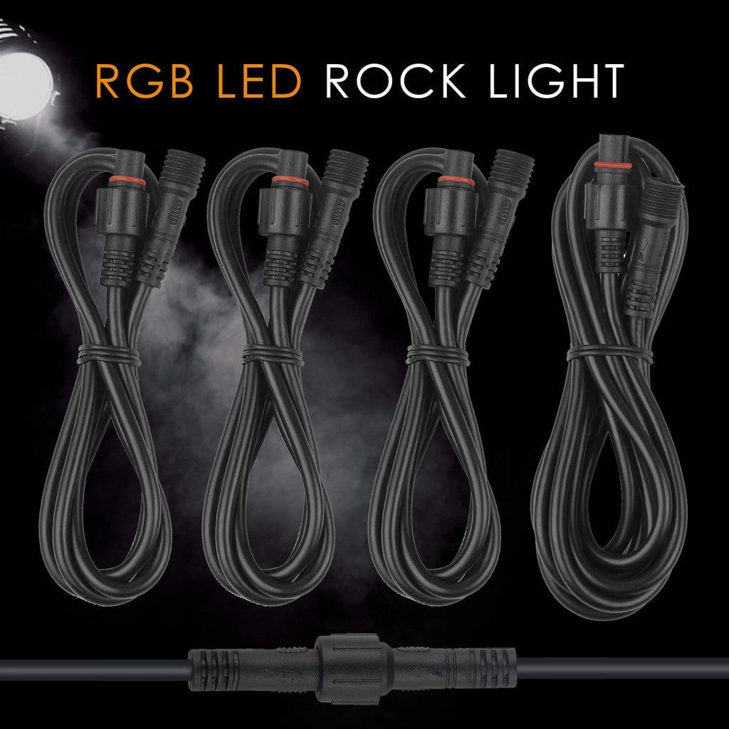 Sunpie Series Connection Rectangle Series 4pcs RGB-W LED Rock Lights (up to can connect 20 lights)