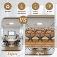 thumbnail image 6 of Texas Star Vintage Window Privacy Film, Berry Yellow Brown Wooden Static Cling UV Sun Blocking Tint Film Heat Control Windows Films for Bedroom Bathroom, Window Stickers 35.4"x78.7", 6 of 8