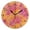 Black, variant on Tropical Bright Color Palm Tree Leaves Round Wall Clock Silent Analog Battery Operated Gold Pointer Home Decor 9.84" Diameter