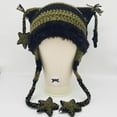 thumbnail image 5 of Grunge Emo Clothes Accessories Cute Cat Ear Hat Striped Crochet Y2k Beanie,One Size, 5 of 5