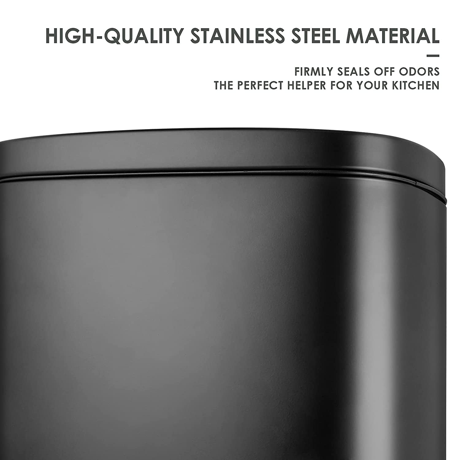 Arlopu 8 Gallon / 30 Liter Kitchen Trash Can with Foot Pedal, Stainless Steel Step Trash Can with Silent-Close Lid for Home Office