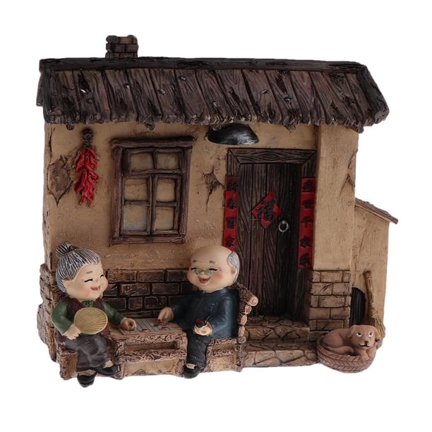 Figura modelo Pareja de ancianos Zulema Adorno Navidad Decoración del hogar B Figuras de pareja vieja