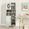 thumbnail image 4 of Costway Tall Bathroom Cabinet Large Floor Storage Cabinet with Acrylic Doors & 3 Cube White, 4 of 10