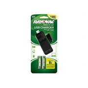 Rayovac Ready-to-use - USB battery charger - (for 2xAA/AAA) 2 x AA type - NiMH