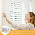 thumbnail image 4 of Queilt 6 Pack 1 Inch Blind Brackets Vertical Blind Brackets Plastic Window Blinds Headrail Brackets White Profile Box Vertical Blind Mounting Bracket Curtain Rod Brackets Curtain Brackets for Vertical, 4 of 5