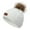 White, variant on Kids Boys Girls Knit Beanies Hats Cut Furry Pompom Bobble Winter Hat Toddler Fleece Lined Strenchy Warm Caps Black 1-11 Years