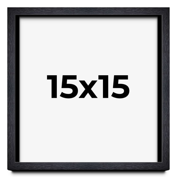 15x15 Shadow Box Frame Black | 1 Inches Deep Real Wood Farmhouse Shadowbox Display Frame | UV