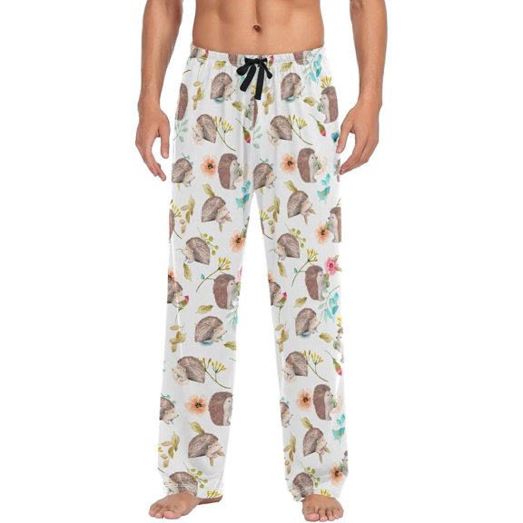 GZHJMY Hedgehog Pajama Pants for Men, Lounge Pants Lightweight Men Pajama Bottoms with Drawstring Pockets, Christmas New Year Birthday Gifts, XX-Large