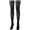 Black, variant on Gothic Lace Ruffle Trim Over The Knee Socks, Cotton Mid Calf Socks, One Size