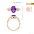 thumbnail image 5 of ANGARA Natural Solitaire 2.28 ct Amethyst Criss Cross Ring with Diamonds in 14K Rose Gold for Women (Size-10x8mm) | February Birthstone, Anniversary, Jewelry Gift for Women | Natural Amethyst Ring, 5 of 9