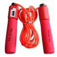 thumbnail image 1 of Cuerda de saltar ajustable con , cuerda de saltar cardiovascular para hombres, mujeres y niños rojo kusrkot Cuerda para saltar de cuenta física, 1 of 8