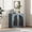 Blue, variant on Modern Buffet Sideboard Coffee Bar Cabinet with 2 Arched Glass Doors, Adjustable Shelves, 31.5 Inch, Black