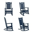 thumbnail image 2 of GARDEN Set of 4 Classic Adirondack Porch Outdoor Rocking Chairs Navy Blue, 2 of 9