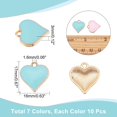 thumbnail image 3 of 70Pcs Alloy Enamel Heart Charms Love Shaped Charm Mini Heart Pendants Enamel Dangle, 3 of 8