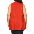 thumbnail image 4 of Women's Plus Size Open Front Sleeveless Vest Loose Fit Casual Solid Office Wear, 4 of 4