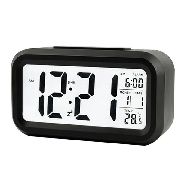 Despertador Funciona con pilas Relojes de escritorio Función Snooze Negro