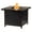 Black, variant on Aluminum 32-in Square Propane Fire Table with Beads, Covers and Lid