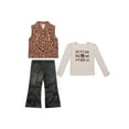 thumbnail image 5 of Little Lass Toddler Girl Vest, Tee, and Pant 3-Piece Set, Sizes 2T-4T, 5 of 5