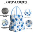 thumbnail image 3 of Pioneer Flower Floral Print Pattern Drawstring Lunch Bag Women - Drawstring Lunch Bag Insulated for Work Office - Stain-Resistant Large Lunchbags for Women with Multi-Pockets, 3 of 6