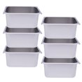 thumbnail image 6 of Aiqidi 6-Pack 1/2 Size Rectangular Steam Table Pans Stackable Stainless Steel Catering Containers Hotel Buffet Pans(33x26x15), 6 of 12