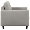 thumbnail image 4 of Modern Contemporary Urban Design Living Room Lounge Club Lobby Armchair and Lovesea and Sofa Set, Fabric, Light Grey Gray, 4 of 8