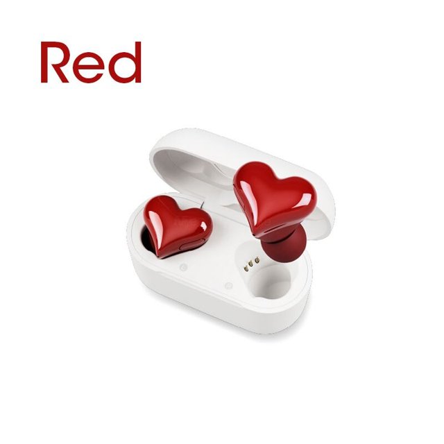 Auriculares inalámbricos para mujer, audífonos TWS con Bluetooth, con forma de corazón, a la moda, color rosa, ideal para estudiantes xuanjing unisex