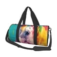 thumbnail image 1 of Saiise Sac de Voyage Rond Cheval Blanc Aquarelle Grande Capacité Pliable Gym Sports Weekender Léger Toile, 1 of 6