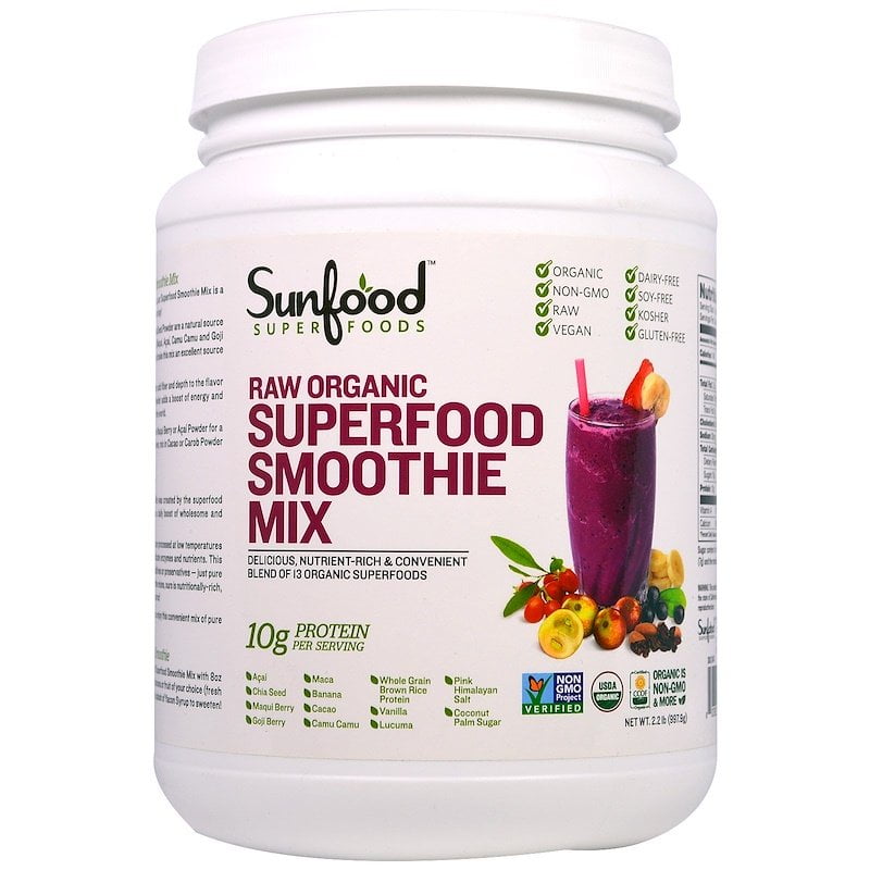 Sunfood Superfoods Organic Superfood Smoothie Powder, 2.2 Lb