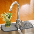 thumbnail image 5 of Fiber Cloth Kitchen Sink Bathroom Water Drying Pad Countertop Protector Splash Catcher Faucet Absorbent Mat GREY, 5 of 8